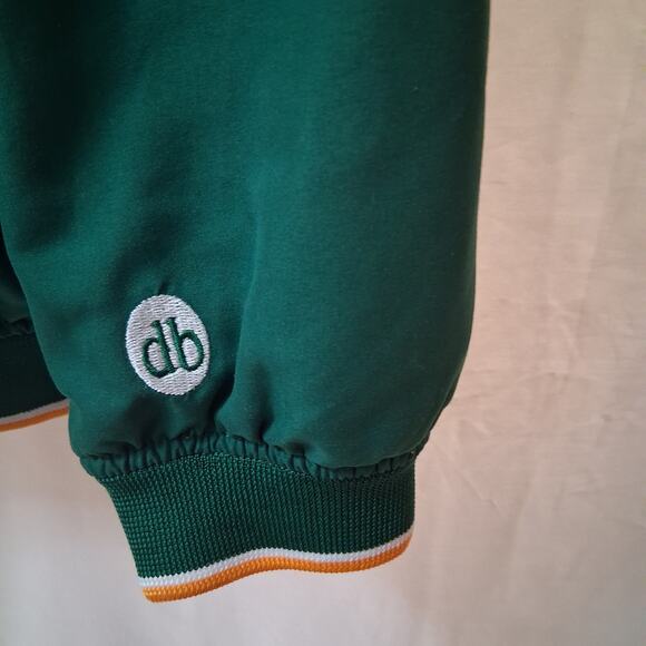 Donegal Bay Athletic Rugby Pullover 1/4 Zip Windbreaker Jacket Green & White-S - Picture 12 of 15